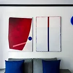 Composition 23 With Blue Circle
